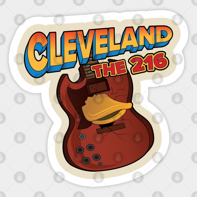 Cleveland The 216 Sticker by DeepDiveThreads